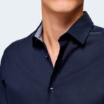 Camicia manica lunga Selected SLHSLIMNEW-MARK SHIRT LS B NOOS Blu - Foto 3