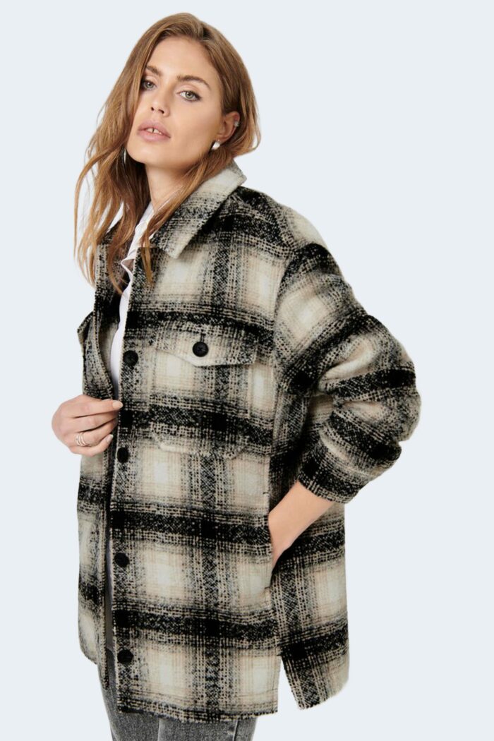 Cappotto Only ONLALLISON CHECK SHACKET Panna – 80312