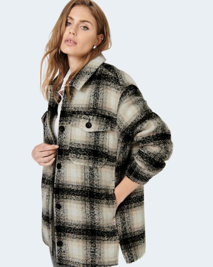 Cappotto Only ONLALLISON CHECK SHACKET Panna – 80312