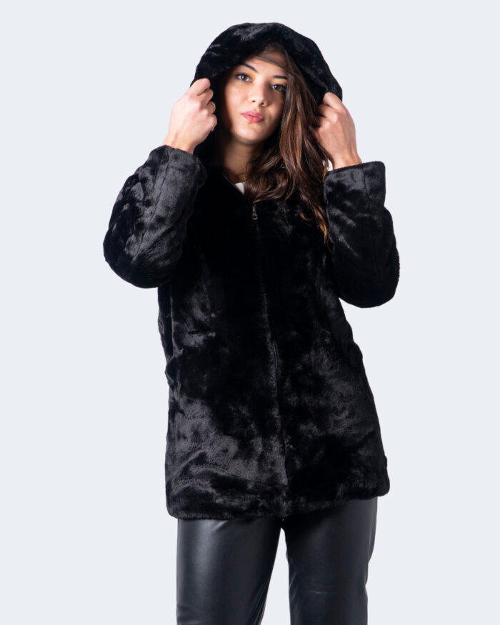 Pelliccia ecologica Only Malou Faux Fur Coat Nero – 60030