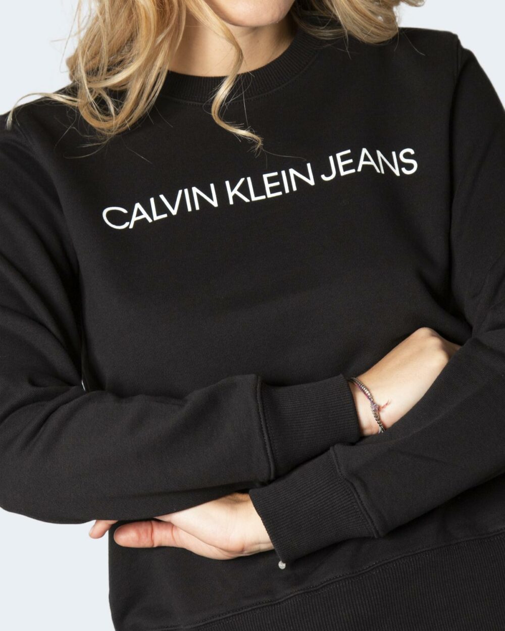 Felpa senza cappuccio Calvin Klein Jeans INSTITUTIONAL CORE Nero - Foto 2