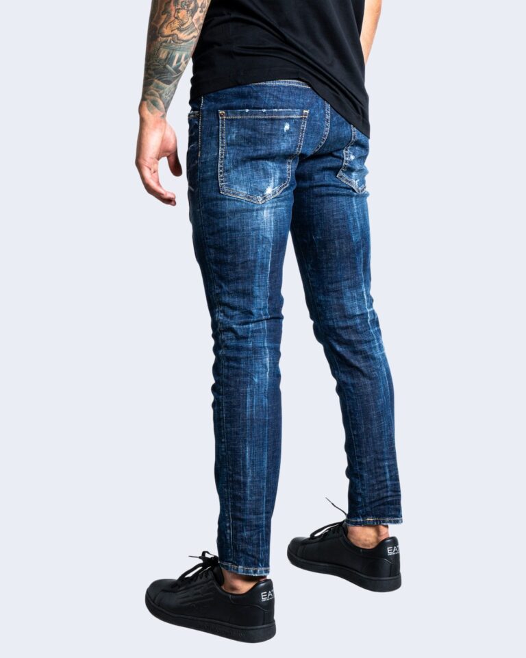 Jeans slim Dsquared2 LOGO PATCHES Dark Blue Denim - Foto 3