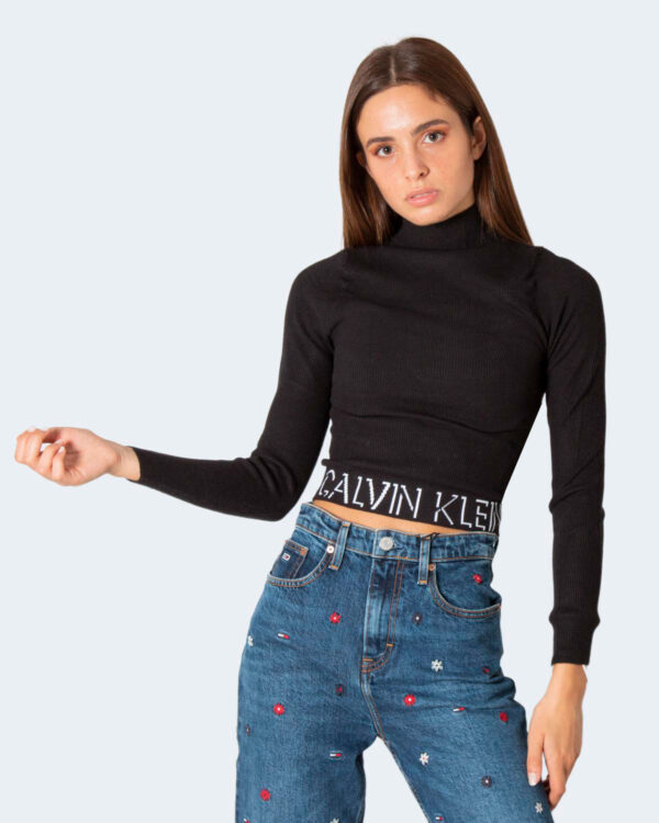 T-shirt manica lunga Calvin Klein Jeans LOGO TAPE Nero - Foto 1