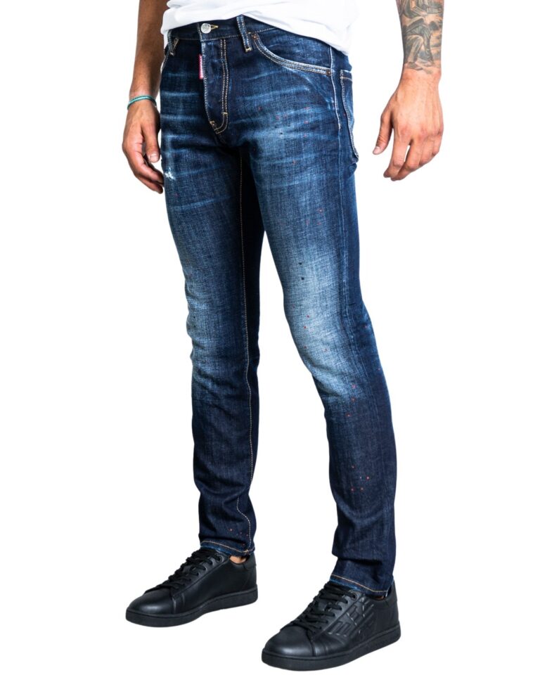 Jeans slim Dsquared2 LOGO PATCH Dark Blue Denim - Foto 1