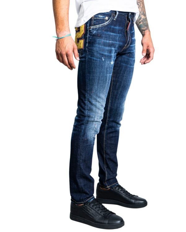 Jeans slim Dsquared2 LOGO PATCH Dark Blue Denim - Foto 3