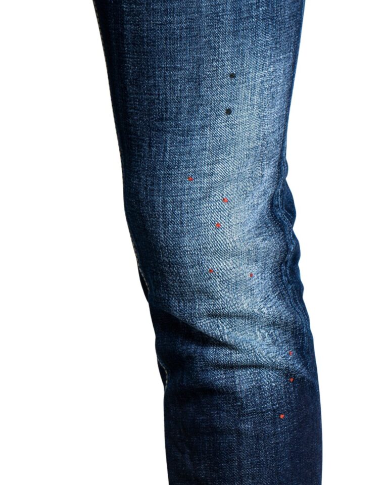 Jeans slim Dsquared2 LOGO PATCH Dark Blue Denim - Foto 5