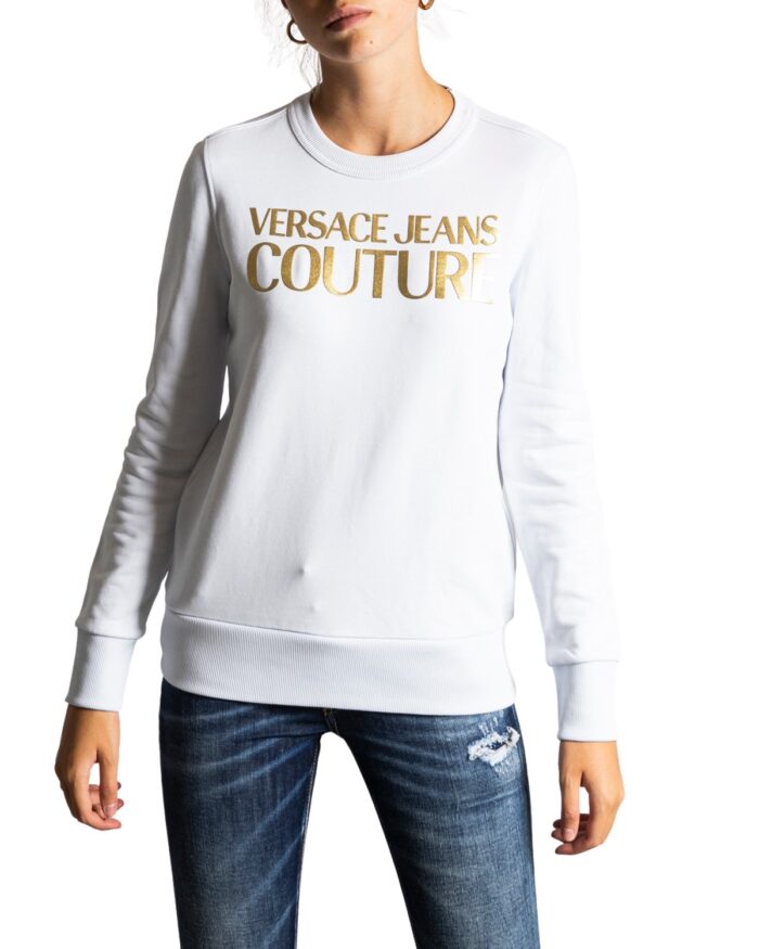 Felpa senza cappuccio Versace Jeans Couture LOGO GOLD Bianco – 76535