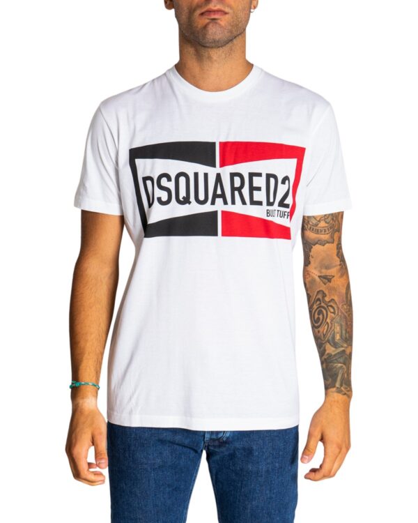 T-shirt Dsquared2 LOGO CENTRALE Bianco - Foto 1