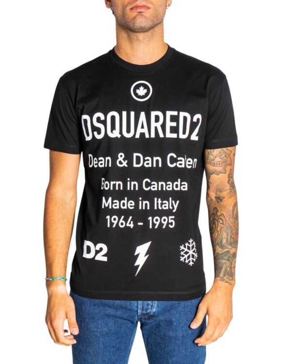 T-shirt Dsquared2 BORN IN CANADA Nero - Foto 1