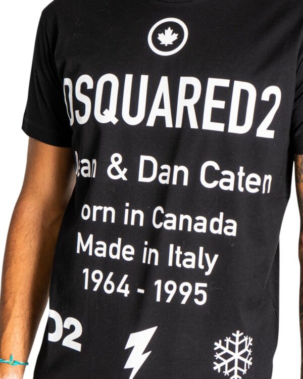 T-shirt Dsquared2 BORN IN CANADA Nero - Foto 4