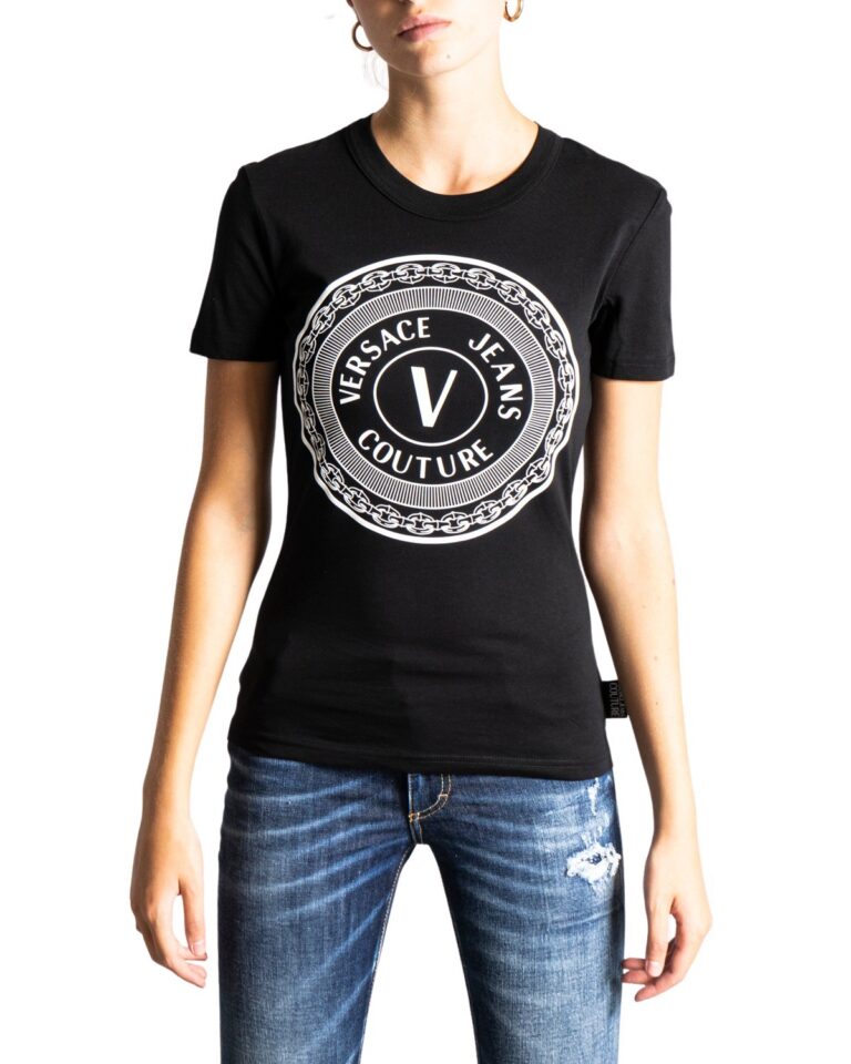 T-shirt Versace Jeans Couture LOGO CERCHIO Nero - Foto 1