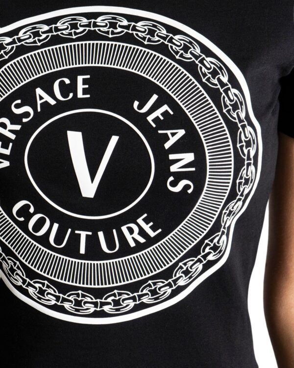 T-shirt Versace Jeans Couture LOGO CERCHIO Nero - Foto 3