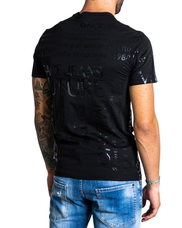 T-shirt Versace Jeans Couture LOGO SCRITTA Nero - Foto 3
