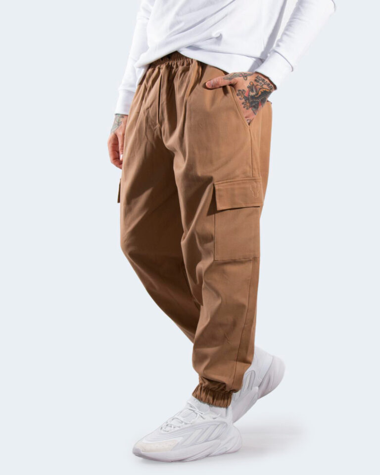 Pantaloni con cavallo basso Hydra Clothing CARGO Beige scuro - Foto 1