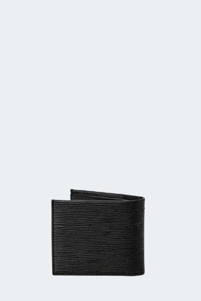 Portafoglio con portamonete Calvin Klein ENAMEL PLAQUE BILLFOLD Nero – 77850