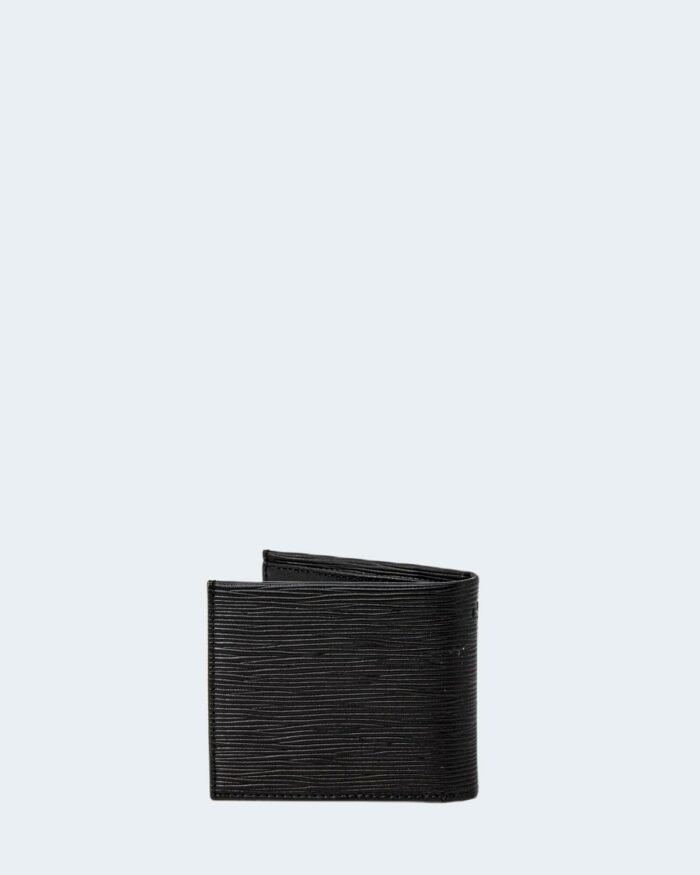 Portafoglio con portamonete Calvin Klein ENAMEL PLAQUE BILLFOLD Nero – 77850