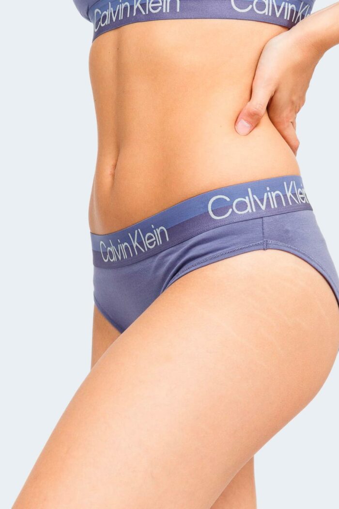 Slip e perizoma Calvin Klein Underwear CHEEKY BIKINI BLEACHED DENIM Viola – 79054