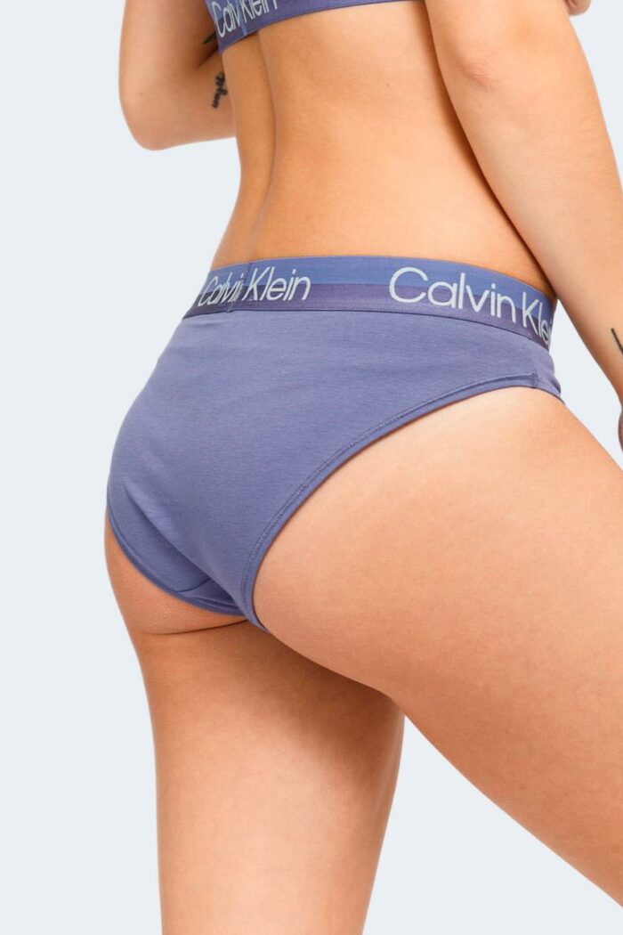 Slip e perizoma Calvin Klein Underwear CHEEKY BIKINI BLEACHED DENIM Viola – 79054