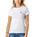 T-shirt Calvin Klein Jeans CK EMBROIDERY SLIM TEE Bianco - Foto 2