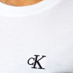 T-shirt Calvin Klein Jeans CK EMBROIDERY SLIM TEE Bianco - Foto 4