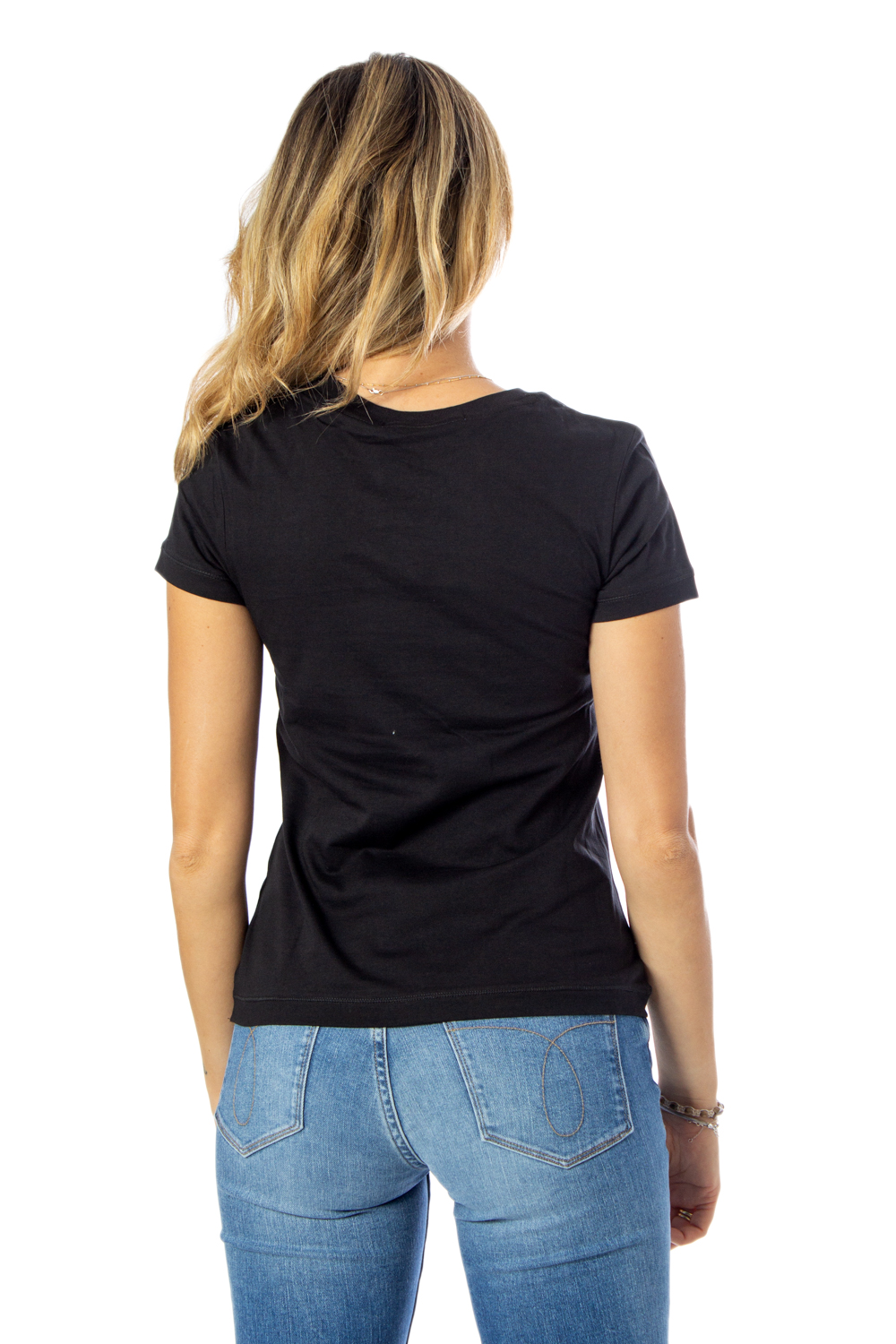 T-shirt Calvin Klein Jeans CK EMBROIDERY SLIM TEE Nero - Foto 2