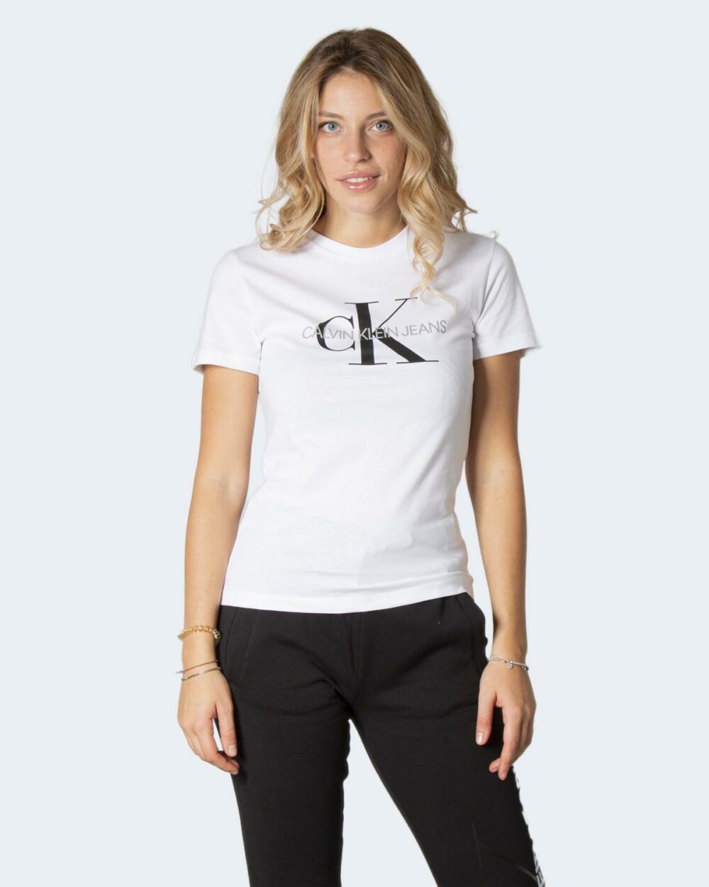 T-shirt Calvin Klein Jeans CORE MONOGRAM LOGO REGULAR FIT T Bianco - Foto 1