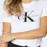 T-shirt Calvin Klein Jeans CORE MONOGRAM LOGO REGULAR FIT T Bianco - Foto 3