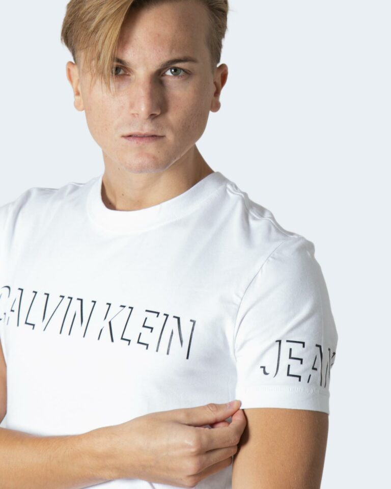 T-shirt Calvin Klein Jeans SHADOW LOGO Bianco - Foto 2