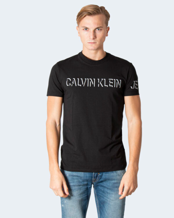 T-shirt Calvin Klein Jeans SHADOW LOGO Nero - Foto 3