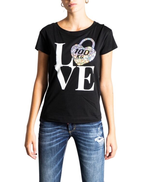 T-shirt Love Moschino 100 KG CUORE Nero - Foto 1