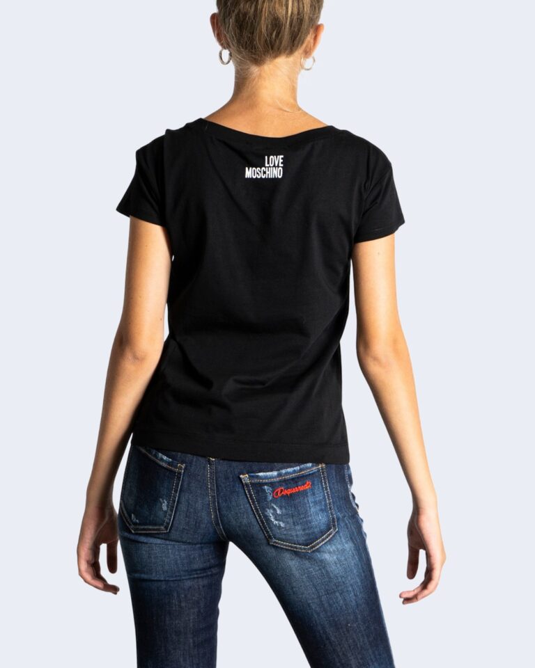 T-shirt Love Moschino 100 KG CUORE Nero - Foto 3