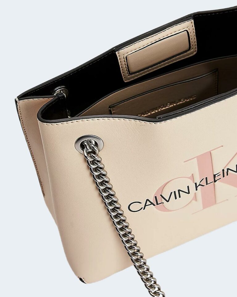 Borsa Calvin Klein Jeans CONV SHOULDER Rosa Cipria - Foto 4