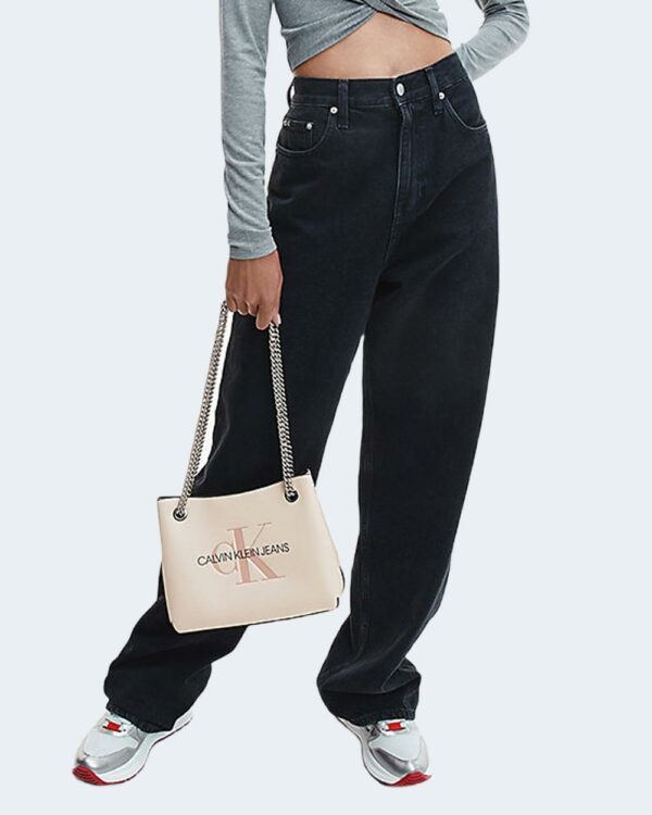 Borsa Calvin Klein Jeans CONV SHOULDER Rosa Cipria - Foto 5