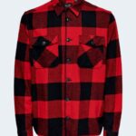 Camicia manica lunga Only & Sons ONSMILO LIFE LS CHECK OVERSHIRT NOOS Rosso - Foto 5