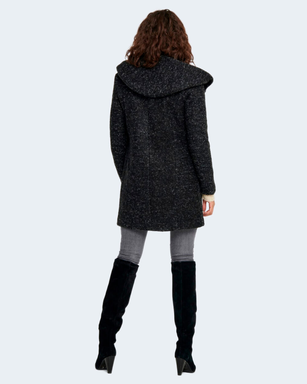 Cappotto Only SEDONA BOUCLE WOOL NOOS Nero - Foto 5