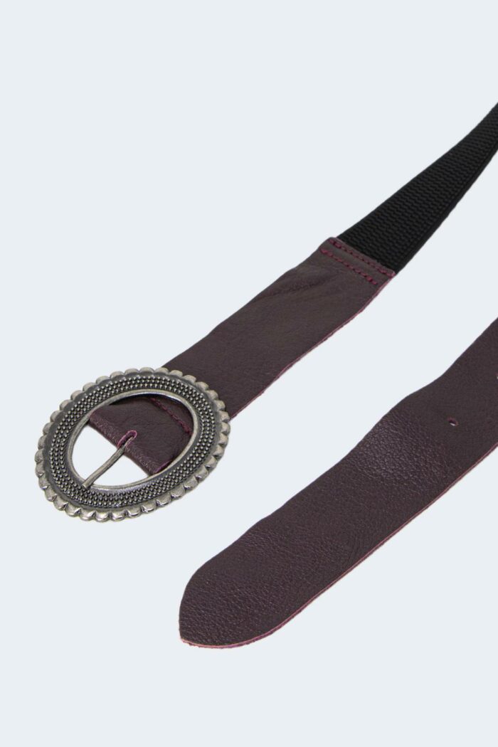 Cinta One.0 ELASTICA CON FIBBIA OVALE LAVORATA Bordeaux
