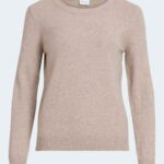 Maglione Vila Clothes VIRIL O-NECK Beige - Foto 5
