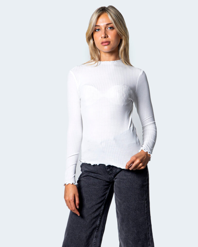 Maglione Only Emma High Neck Top Noos Bianco - Foto 2