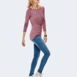 Maglia Only MILA LACY L/S LONG PULLOVER KNT NOOS Rosa - Foto 3