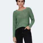 Maglione Only ONLGEENA XO L/S PULLOVER KNT NOOS Verde - Foto 1