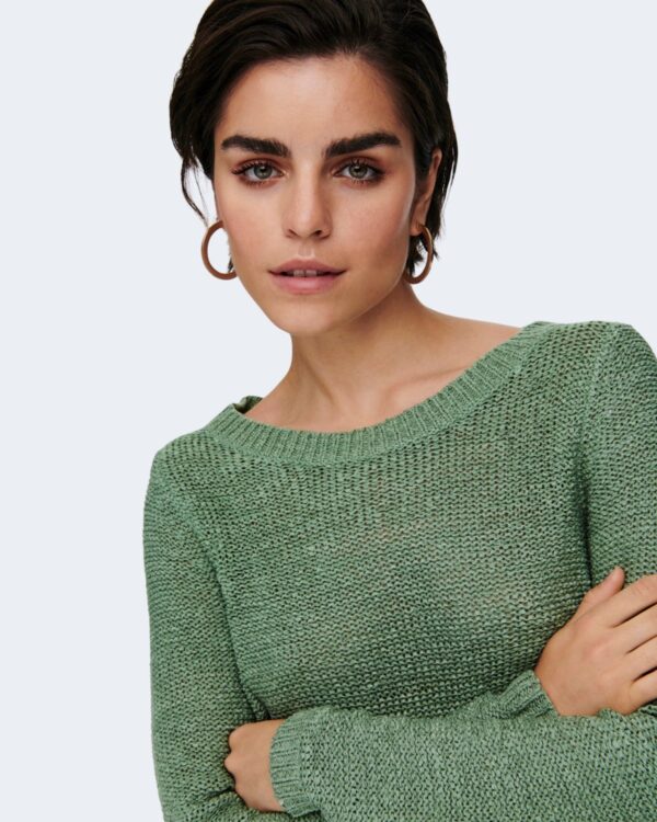 Maglione Only ONLGEENA XO L/S PULLOVER KNT NOOS Verde - Foto 3