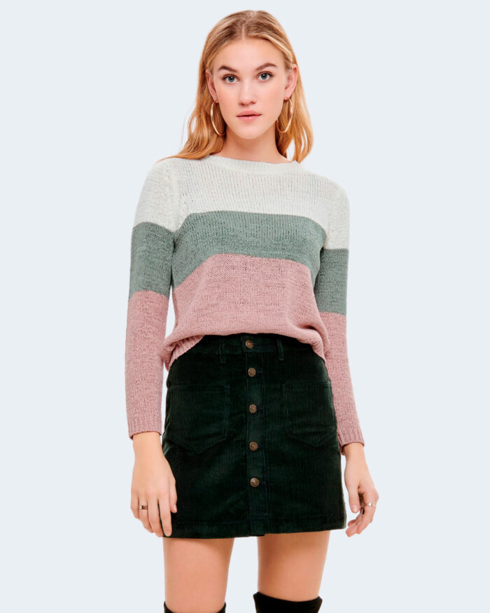 Maglione Only GEENA L/S BLOCK PULLOVER KNT Verde – 27172