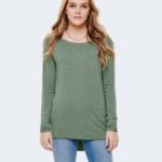Maglia Only MILA LACY L/S LONG PULLOVER KNT NOOS Verde - Foto 1