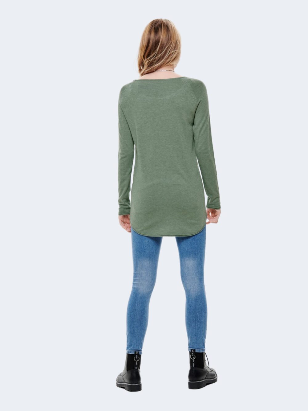 Maglia Only MILA LACY L/S LONG PULLOVER KNT NOOS Verde - Foto 3