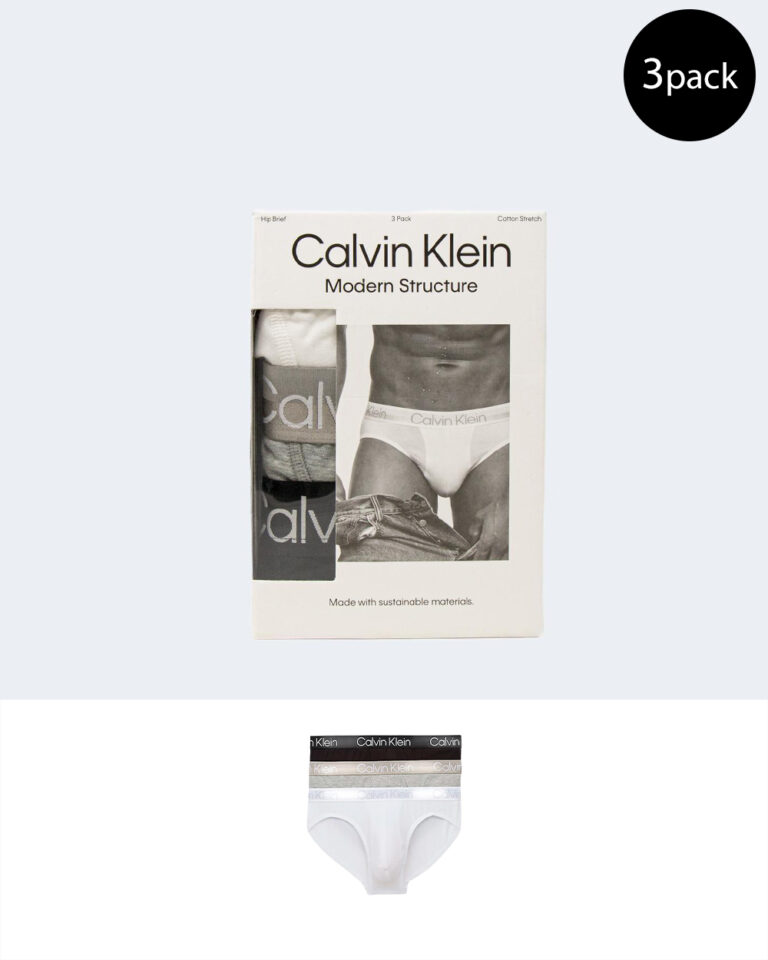 Slip Calvin Klein Underwear HIP BRIEF 3PK Grigio - Foto 1