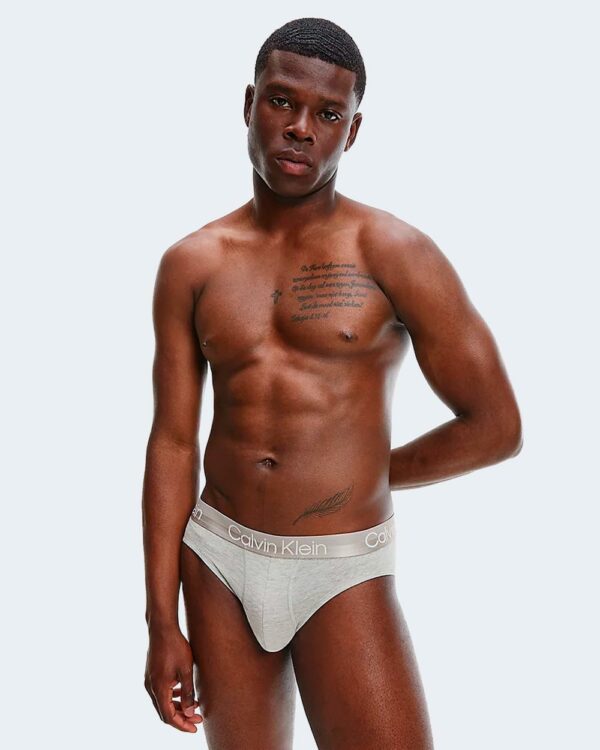 Slip Calvin Klein Underwear HIP BRIEF 3PK Grigio - Foto 3
