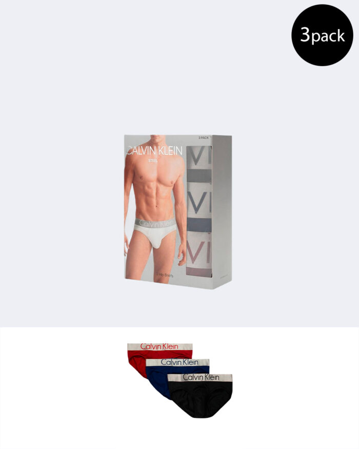 Slip Calvin Klein Underwear HIP BRIEF 3PK RUSTIC Nero – 81358