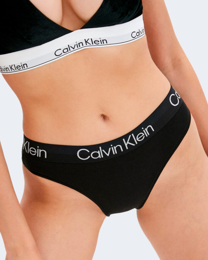 Slip e perizoma Calvin Klein Underwear CHEEKY BIKINI BLEACHED DENIM Nero – 79054