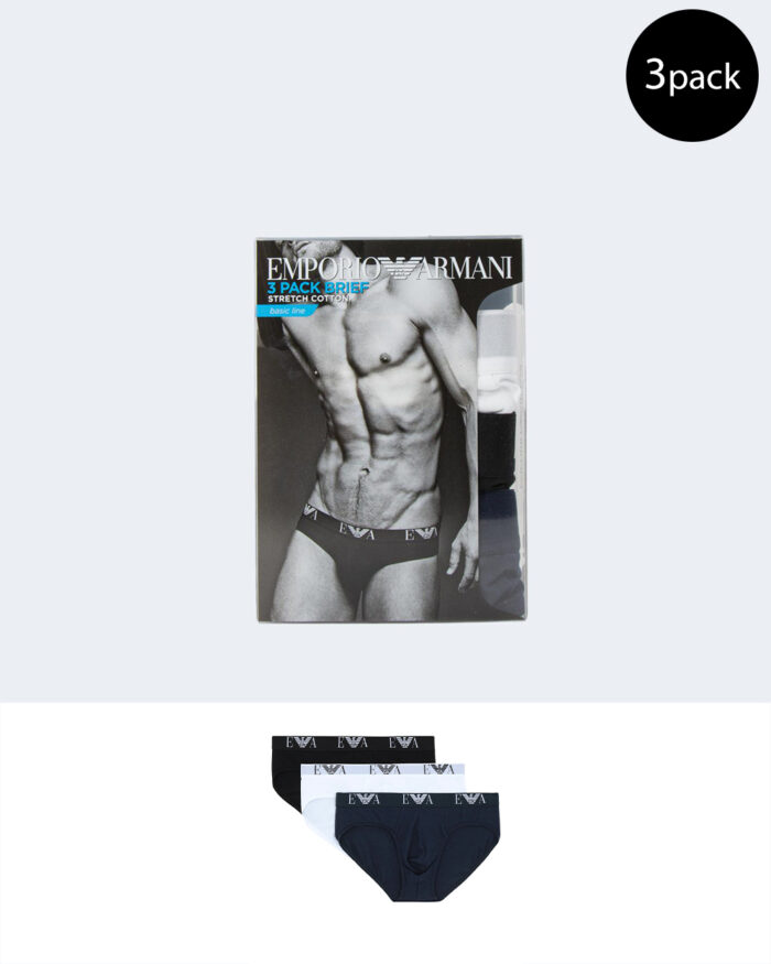 Slip Emporio Armani Underwear 3-PACK BRIEF Nero – 80290