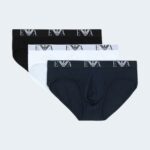 Slip Emporio Armani Underwear 3-PACK BRIEF Nero - Foto 2